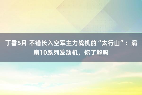 丁香5月 不错长入空军主力战机的“太行山”：涡扇10系列发动机，你了解吗