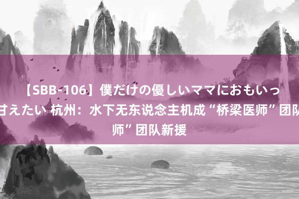 【SBB-106】僕だけの優しいママにおもいっきり甘えたい 杭州：水下无东说念主机成“桥梁医师”团队新援