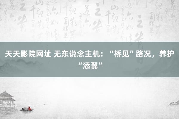 天天影院网址 无东说念主机：“桥见”路况，养护“添翼”