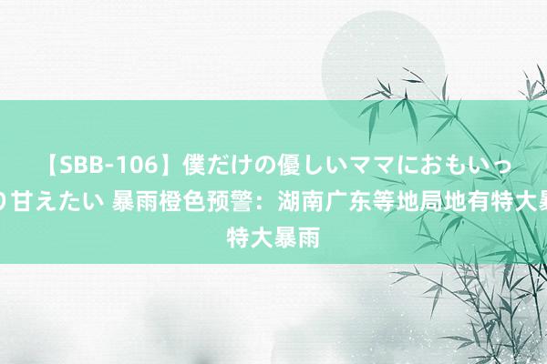 【SBB-106】僕だけの優しいママにおもいっきり甘えたい 暴雨橙色预警：湖南广东等地局地有特大暴雨