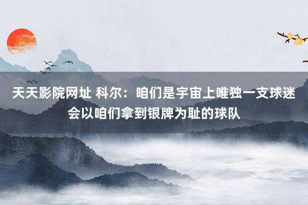 天天影院网址 科尔：咱们是宇宙上唯独一支球迷会以咱们拿到银牌为耻的球队